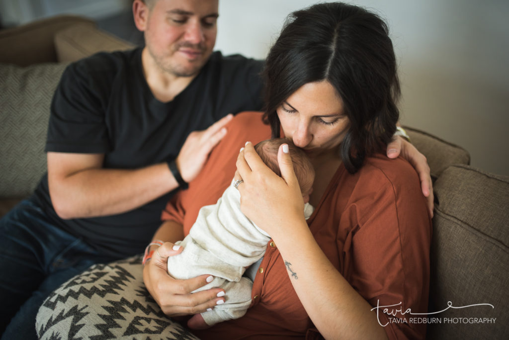 family welcoming home new baby in Oklahoma City 