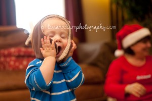 excited baby at christmas