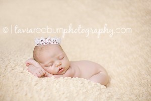 newborn baby girl with crown in okc