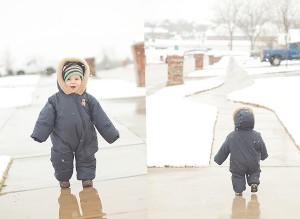 walking in the snow