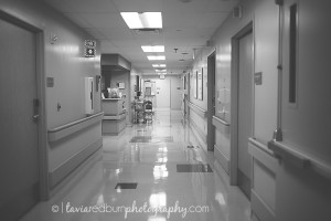 hospital hallway waiting new baby at birth