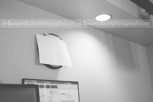 covering clock while laboring at hospital