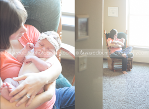 newborn baby rocking with her mom lifestyle